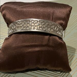 Coach Silver Embossed Bracelet